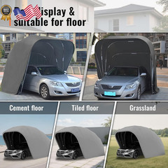 Heavy Duty Retractable Carport – Portable Lockable Car Shelter 8×8.2×7.5FT