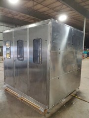 304 Stainless Steel Booth 102 1/4 x 86 1/2 x 94 1/2 inch 7 door – 27.5×83.75