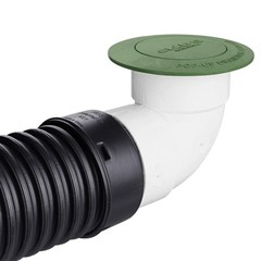 NDS 451 HDPE Corrugated Adapter, 4-Inch, for Spigot X 4 inch 4 Inch, Black