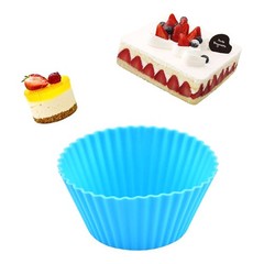 5Pcs Round Silicone Mold Cupcake Muffin Cup Baking Cookies Egg Tart Jelly Mold