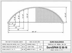 56x40x16 DuroSPAN Steel Building Roof Conex Box Cover Open Ends Direct