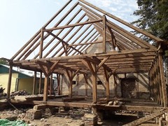Historic Beam and Post Frame for Chalet