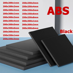 Black ABS Plastic Sheet Panel DIY Model Craft 1/2/3/4/5/6mm Thick Various Size