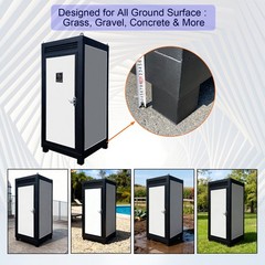 Person Portable Toilet Cabin – Outdoor Restroom with Light, Sink & Vent Fan