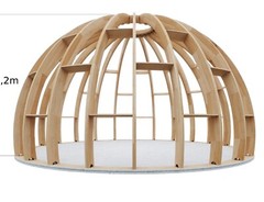 Hemp Ready Dome Home Wood Prefab House DIY Home Framing Kit 1400 SQFT Kit Home