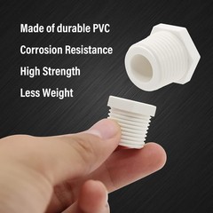 12 PCS Water Heater Drain Plug, 1/2 Inch NPT White Plastic