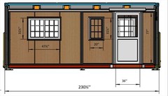 15x20x8FT Foldable Mobile Prefab House 268 ft² Prebuilt Home Matel + Aluminum