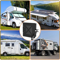2 Pack Camper Bumper End Caps RV Aluminum Cap Sewer Hose Plug Cover black