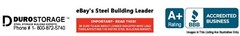 DURO Steel 20’x100’x9.5′ Metal Mini Self Storage Structures Building Kits DiRECT