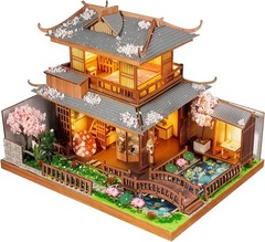 Japanese Cherry Blossom Miniature House Building Kit – Perfect Gift for Adults