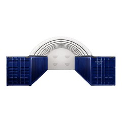 20×40 Container Shelter Canopy 15oz PVC & PE Back Panel