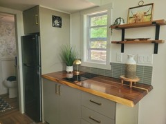 Tiny Home on Wheels, 8×24 Trailer with Hookups, Sleeping Loft