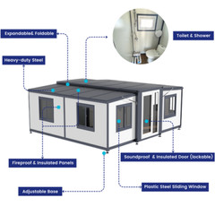 w/Bathroom Shower 13X20ft Mobile Expandable Prefab House Prefabricated Tiny Home