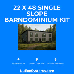 ADU KIT 24′ x 24′ Tall Lightweight Galvanized Steel Garage and Apartment Kit