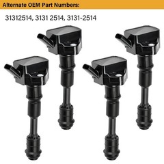 4 PCS UF756 Ignition Coil Pack with 31312514 Coil Pack Set Iridium Spark Plug…