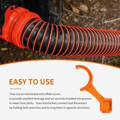 Wogomz 2 PCS RV Sewer Hose Wrench, Multi-Purpose Fitting Orange