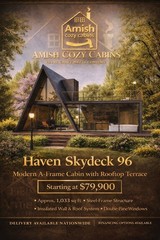 Haven Skydeck 96 A-Frame Home 1033 SF 2-Story $79,900 FREE Delivery USA