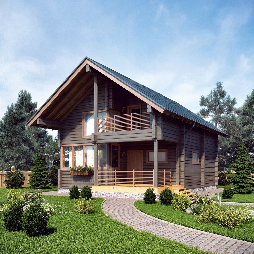 LOG HOUSE KIT #LH-105 ECO FRIENDLY WOOD PREFAB DIY BUILDING CABIN HOME MODULAR