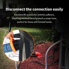 Wogomz 2 PCS RV Sewer Hose Wrench, Multi-Purpose Fitting Orange