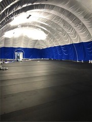 Air Dome, 7200 sq. ft., air structure, 60″ x 120″, HVAC 50 ton Trane gas unit