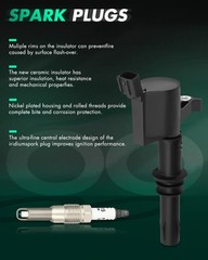 SCITOO Ignition Coil Coils Pack Iridium Spark Plugs fit for Ford for Lincoln …