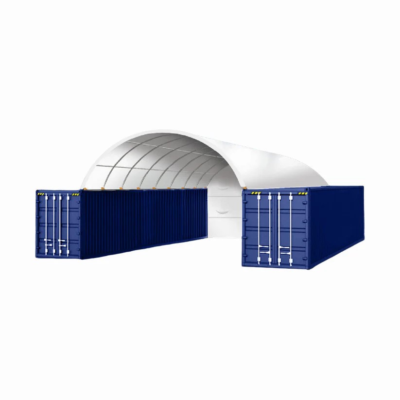 20×40 Container Shelter Canopy & Back Panel* 18oz PVC – Industrial Storage