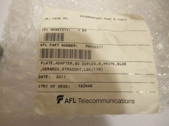 AFL Telecom Duplex SC LGX(118) FIBER Adapter Plate SIX SM CERAMIC DUPLEX ADA 10!