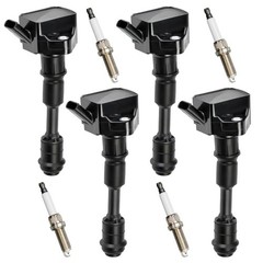 4 PCS UF756 Ignition Coil Pack with 31312514 Coil Pack Set Iridium Spark Plug…