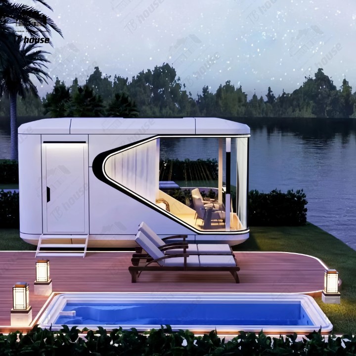 Mini Luxury Space Capsule Container Ready made Smart Homes 8.5meter