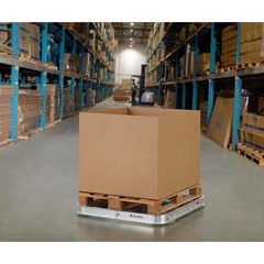 Global Industrial Aluminum Pallet Dolly with Tilt Rollers 48″ x 48″ 6000 lb.
