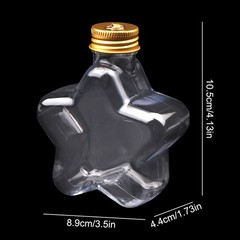 200ML Star Plastic Bottle Clear Milk Tea Coffee Water Bottle Drinking Bottles