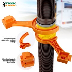 Stink Slink 2 PCS RV Sewer Hose Wrench, Universal 3″ & 4″, Orange