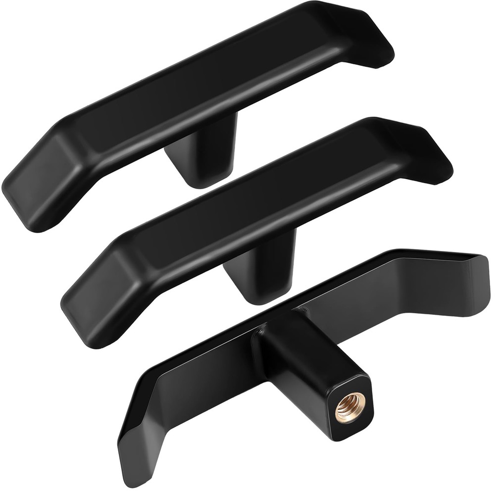 Wonderjune 3 Pack RV Waste Valve Handle Replacement, Extension Black