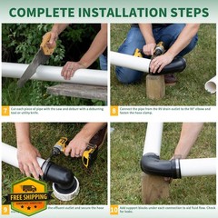 Ustinian RV Sewer Waste Plumbing Kit 3inch