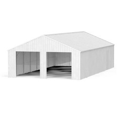 45x25x14FT Metal Garage Barn Shed Galvanized Steel Carport Storage Shed w/2-Door