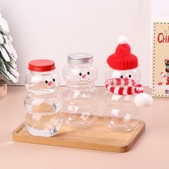 500ML Christmas Snowman Water Bottle Milk Tea Coffee Juice Portable Drinking Cup