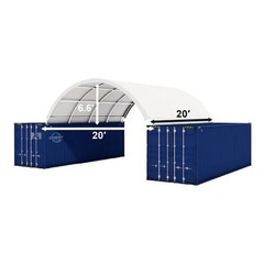 20’x20’x6.6′ 18oz PVC Canvas Fabric Building Shipping Container Canopy Shelter