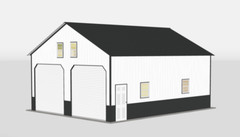 2 Car Garage 24X30X12 Fully Insulated, Upgrades, Gutters available some areas