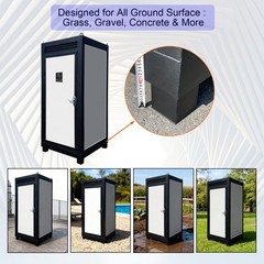 Bastone Mobile Toilet Outdoor Yard Unisex Single Portable Restroom w/Sink