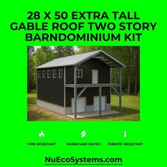 Affordable 22′ x 22′ Tall Lightweight Galvanized Steel Garage and Apartment Kit