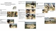 MOON HOUSE 45′ DIAM DOME FRAMING KIT 2345 sq.ft WOOD PREFAB DIY HOME PREFAB