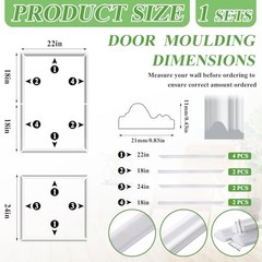 Colingmill Door Moulding Trim Kit 3D Wainscoting Panels