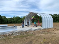 25x42x13 Engineered Steel Building Kit | DuroSPAN Clear-Span Arch Open DIY Ends