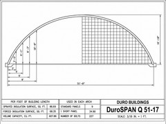 51x60x17 Steel Quonset Building Kit | DuroSPAN | DIY | Open Ends