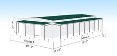 40×80 Steel Building DuroFORM Metal Shop with lean to’s