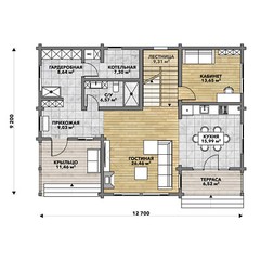 PREFAB LOG CABIN HOME KIT NATURAL WOOD 219 m² / 2357.3 ft – DISCOUNT CARD 3% off