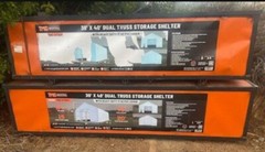 TMG Industrial 30′ x 40′ Dual Truss Storage Shelter w/ Heavy Duty 17oz PVC Cover