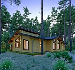 1730 sq.ft LOG HOUSE KIT LH-161 ECO FRIENDLY WOOD PREFAB DIY BUILDING CABIN HOME