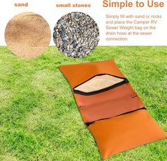 RV Sewer Weight Bag,RV Hose Fastening Device with Reflective orange 1pack