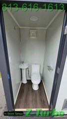 New Portable Toilet Sink Bathroom Single Stall Restroom Job Site Construction HD